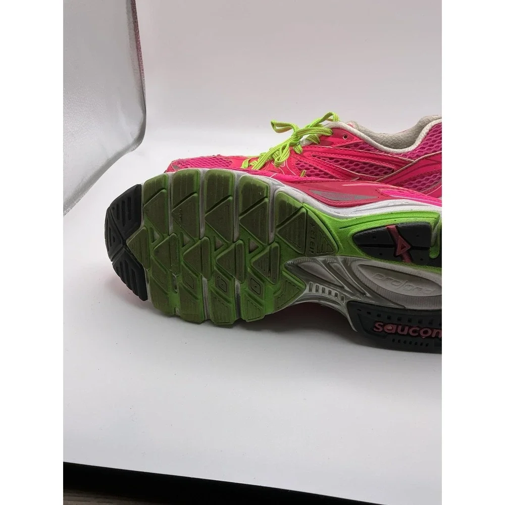 Saucony Guide Womens 9.5 Pink Green Running Shoes Athletic Sneakers